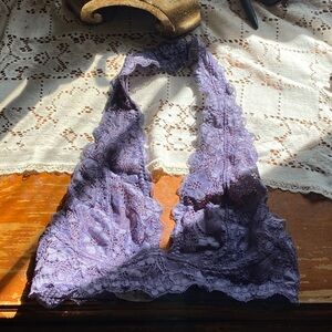 Free people lace halter bra
